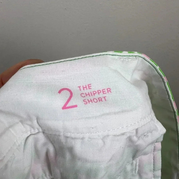Lilly Pulitzer Chipper Short Size 2 Sunnyside Lion Green Vacation Preppy Chino - Picture 4 of 9